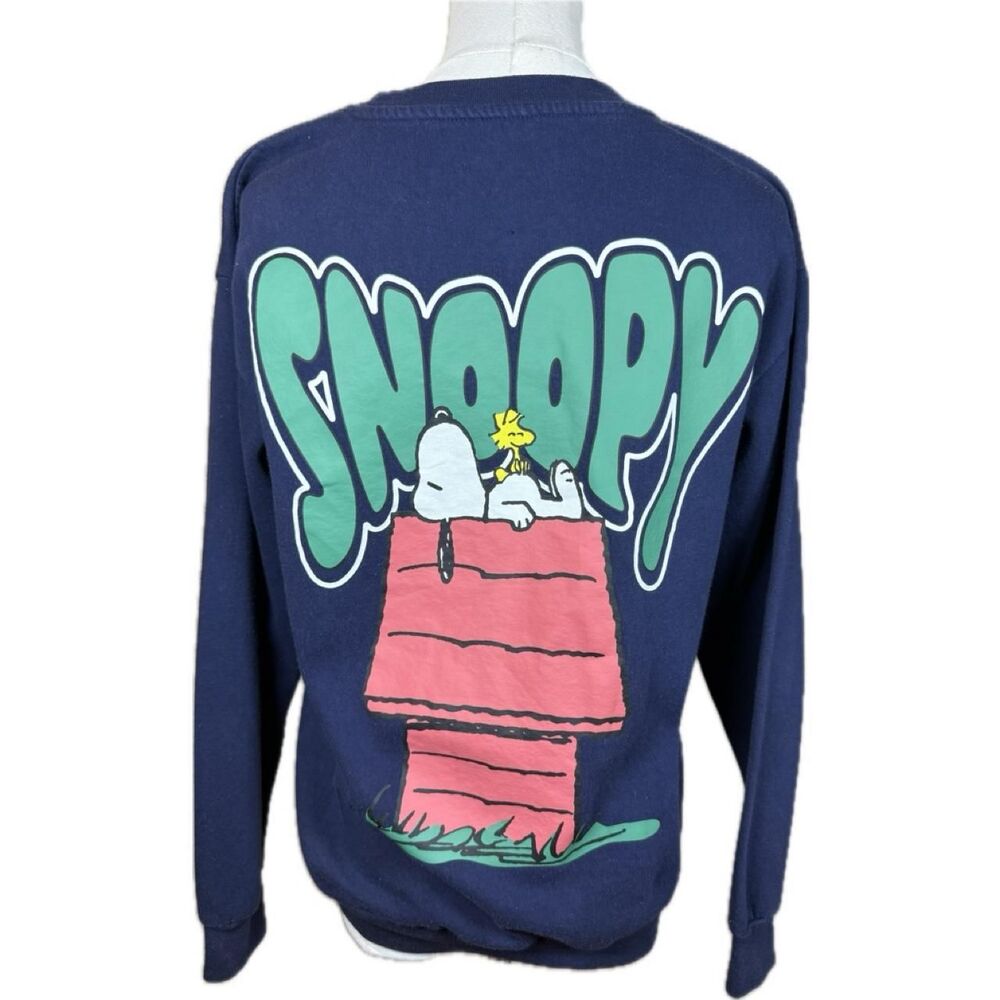 Peanuts Women's Blue and Navy Sweatshirt